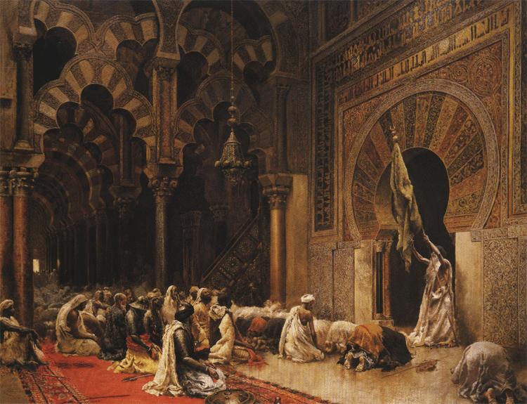 Edwin Lord Weeks Interior of the Mosque of Cordoba. Norge oil painting art
